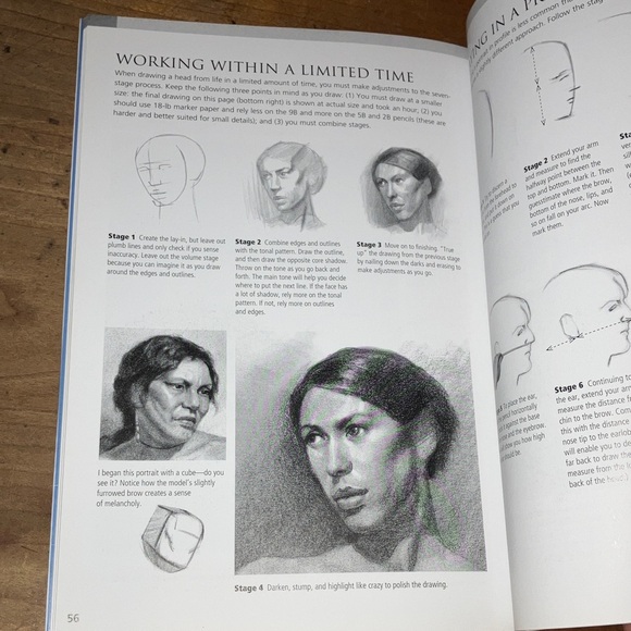 Lifelike Heads Drawing Guide - Blue and White - Picture 14 of 15